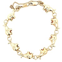14kt Yellow Gold 6" Elephant Bracelet 