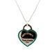 Tiffany & Co. "Return To Tiffany" Blue Enamel Outline Heart Tag Necklace