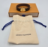 Louis Vuitton Monogram Lock It Bracelet with Gold-Tone Clasp