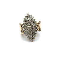 14kt Yellow Gold 3.00ct tw Diamond Cluster Ring