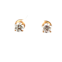 14kt Yellow Gold 2.00ct tw Lab Grown Diamond Stud Earrings With Screw Backs
