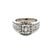  14kt White Gold 1.00ct tw Diamond Halo Ring Size 5.5