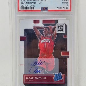2022 Donruss Optic Jabari Smith Auto Psa 9 graded