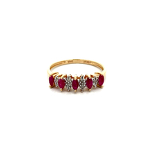 10kt Yellow Gold Diamond & Ruby Ring