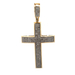 14kt Yellow Gold .35ct tw Diamond Cross Pendant