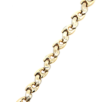 14kt Yellow Gold 7" 10mm Heart Bracelet 