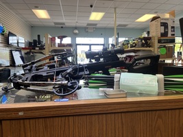 BearX Intense Ready to Shoot Crossbow w/Scope, Quiver, Bolts, Cocking Rope + Wax