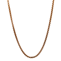  14kt Yellow Gold 21" 2.25mm Round Box Link Chain