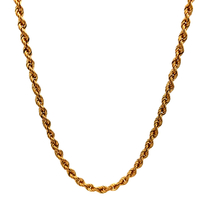 14kt Yellow Gold 19" 4mm Hollow Rope Chain 