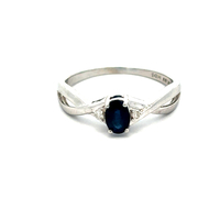10kt White Gold Sapphire & Diamond Ring