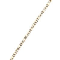 10kt Yellow Gold 7" 4mm .30ct tw Diamond Bracelet