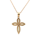 14kt Yellow Gold Cross Pendant With Chain 