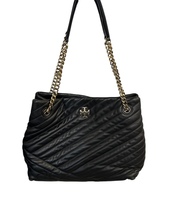 Tory Burch Black Kira Chevron Tote Handbag Purse