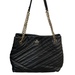 Tory Burch Black Kira Chevron Tote Handbag Purse