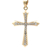 10kt Yellow Gold CZ Cross Pendant 
