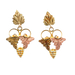  10kt Tri-Color Black Hills Dangling Earrings 