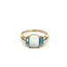  10kt Yellow Gold Opal & Blue Topaz Ring 10