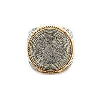 10kt Yellow Gold .40ct tw Cluster Diamond Mens Pinky Ring
