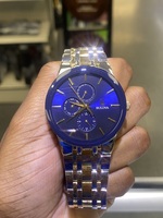 Bulova Men's Two-Tone Watch with Blue Crystal Dial 40mm 98C145