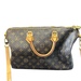 Louis Vuitton Speedy 35 Brown Leather Monogram Leather Bag 