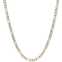 14kt Yellow Gold 22.5"  5mm Diamond Cut Figaro Link Chain 