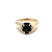 10kt Yellow Gold Diamond & Black Star Sapphire Ring