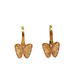 10kt Yellow Gold Dangling Butterfly Earrings