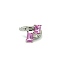 10kt White Gold .30ct tw Diamond & Pink Sapphire Ring