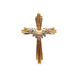 10kt Yellow Gold .05ct tw Diamond Cross