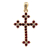 10kt Yellow Gold Diamond & Ruby Cross