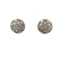 10kt White Gold .50ct tw Diamond Cluster Earrings