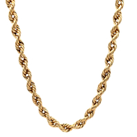 10kt Yellow Gold 24'' 5mm Hollow Rope Chain 