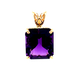 14kt Yellow Gold Amethyst Pendant