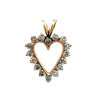 14kt Yellow Gold 1.00ct tw Diamond Heart Pendant