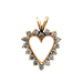 14kt Yellow Gold 1.00ct tw Diamond Heart Pendant