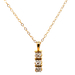 Sterling Silver Gold Plated CZ Pendant With Chain