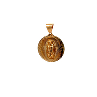 14kt Yellow Gold Double Sided Religious Pendant 
