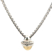 David Yurman .925 & 14kt  Acorn Pendant With 16" Chain