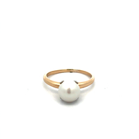  14kt Yellow Gold Pearl Solitaire Ring