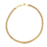 14kt Yellow Gold 7" 3.5mm Curb Link Bracelet 