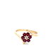 10kt Yellow Gold Ruby Flower Ring