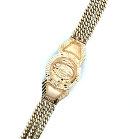 14kt Yellow Gold 8" Virgin Mary Bracelet 