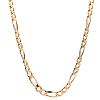 14kt Yellow Gold 24" 7.5mm Solid Figaro Link Chain