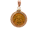 14kt Coin Pendant w/ 1/10ozt .999 Gold Coin