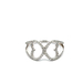 14kt White Gold .35 Diamond Double Heart Ring
