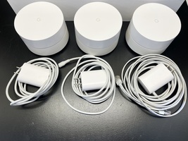 Google WiFi Model AC-1304 3 Pack Mesh With OEM Chargers