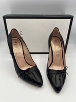  Gucci Nappa Bow High Heel Pumps 