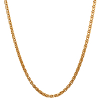 18kt Yellow Gold 24" 2.25mm Wheat Link Chain 