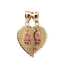 14kt Yellow Gold 2 pc "Te Amo' Heart Pendant