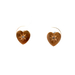 14kt Yellow Gold Diamond Heart Stud Earrings